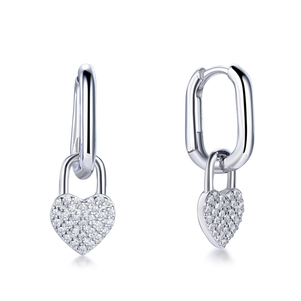 Elegant 925 sterling silver earrings with cubic zirconia stones