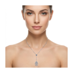 925 Sterling Silver Hamsa Hand Necklace Evil Eye Pendant | Dublin Silver