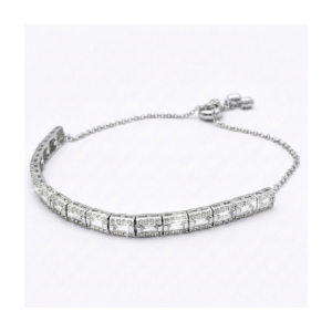 925 Sterling Silver Elegant Tennis Bracelet Adjustable | Dublin Silver