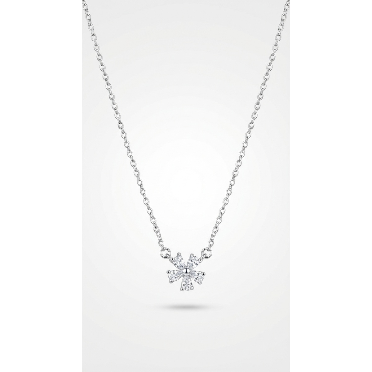 925 Sterling Silver Snowflake Pendant Necklace 18-inch Chain | Dublin Silver