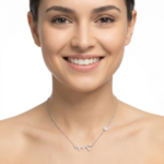 925 Sterling Silver Heartbeat CZ Pendant Necklace | Dublin Silver