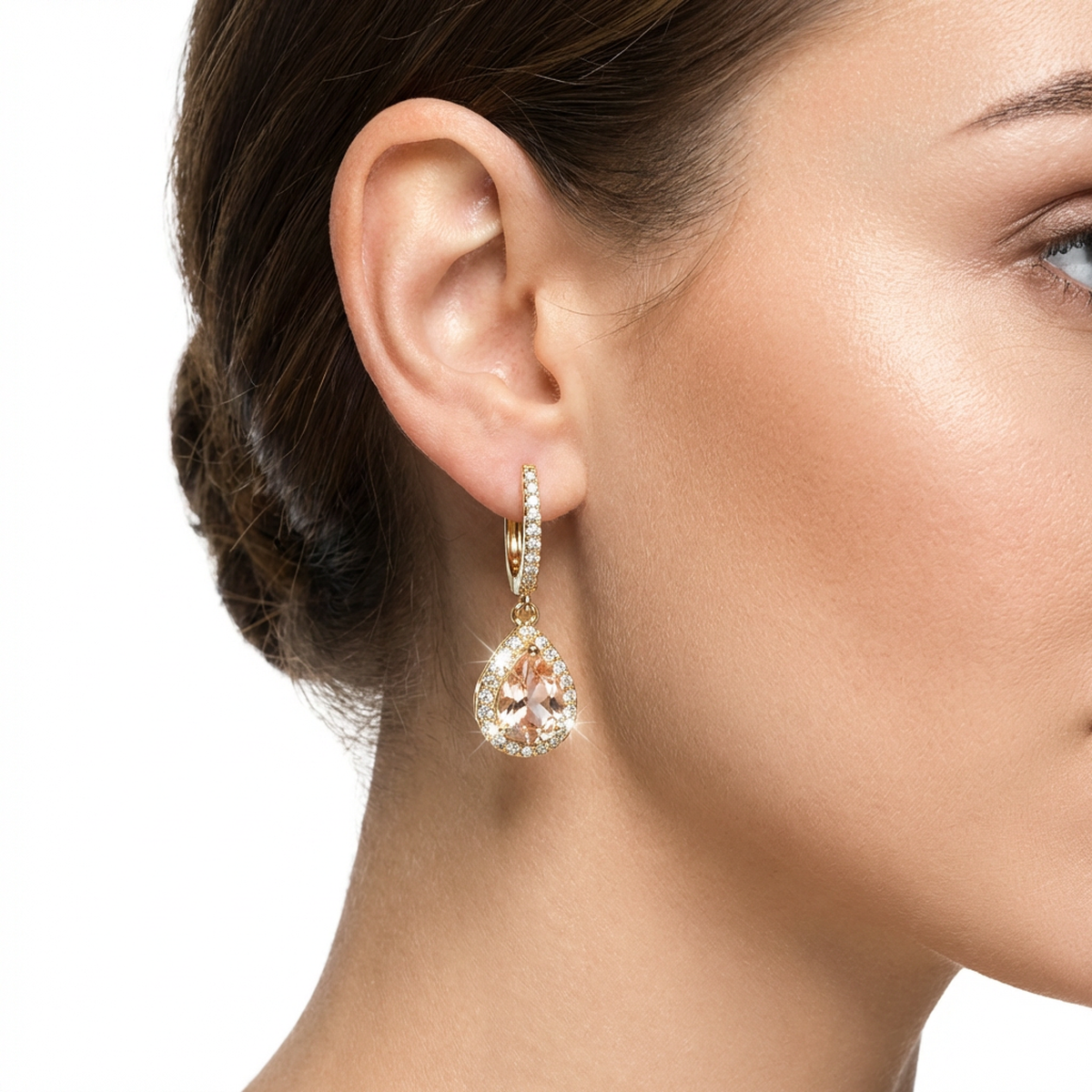 Elegant 925 Sterling Silver Drop Earrings with Teardrop Design