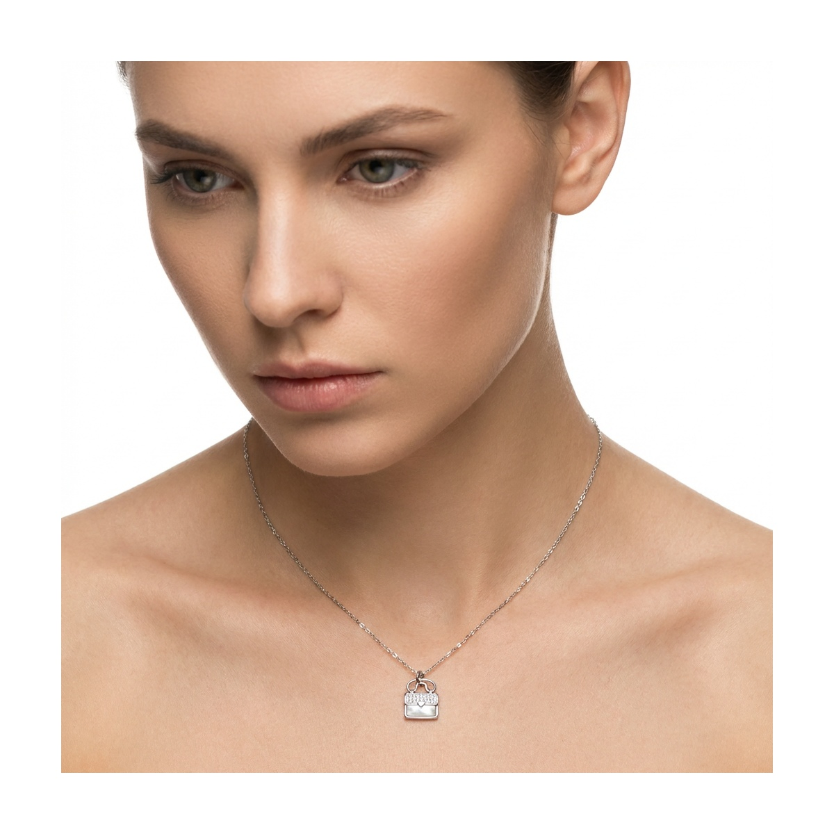 Dublin Silver 925 Sterling Silver Handbag Pendant Necklace