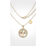 Elegant 925 sterling silver Tree of Life Pendant Necklace in gold