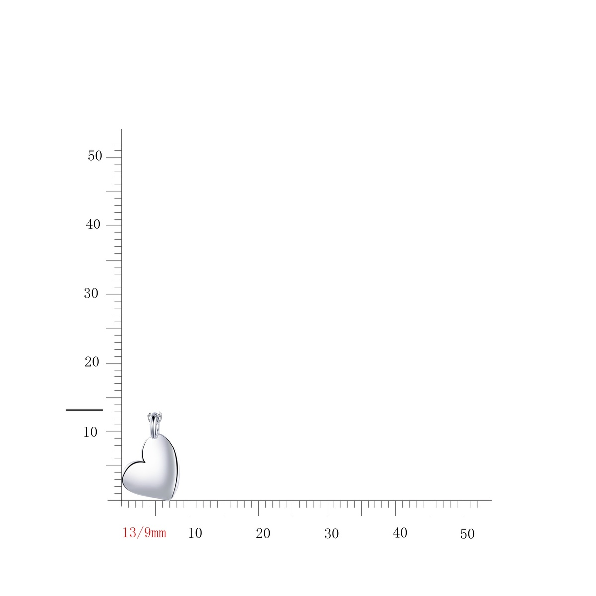 925 Sterling Silver Heart Pendant Necklace 18-inch Chain | Dublin Silver