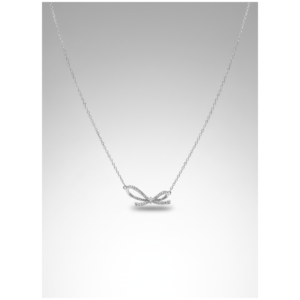 925 Sterling Silver Bow Necklace Delicate Chain | Dublin Silver