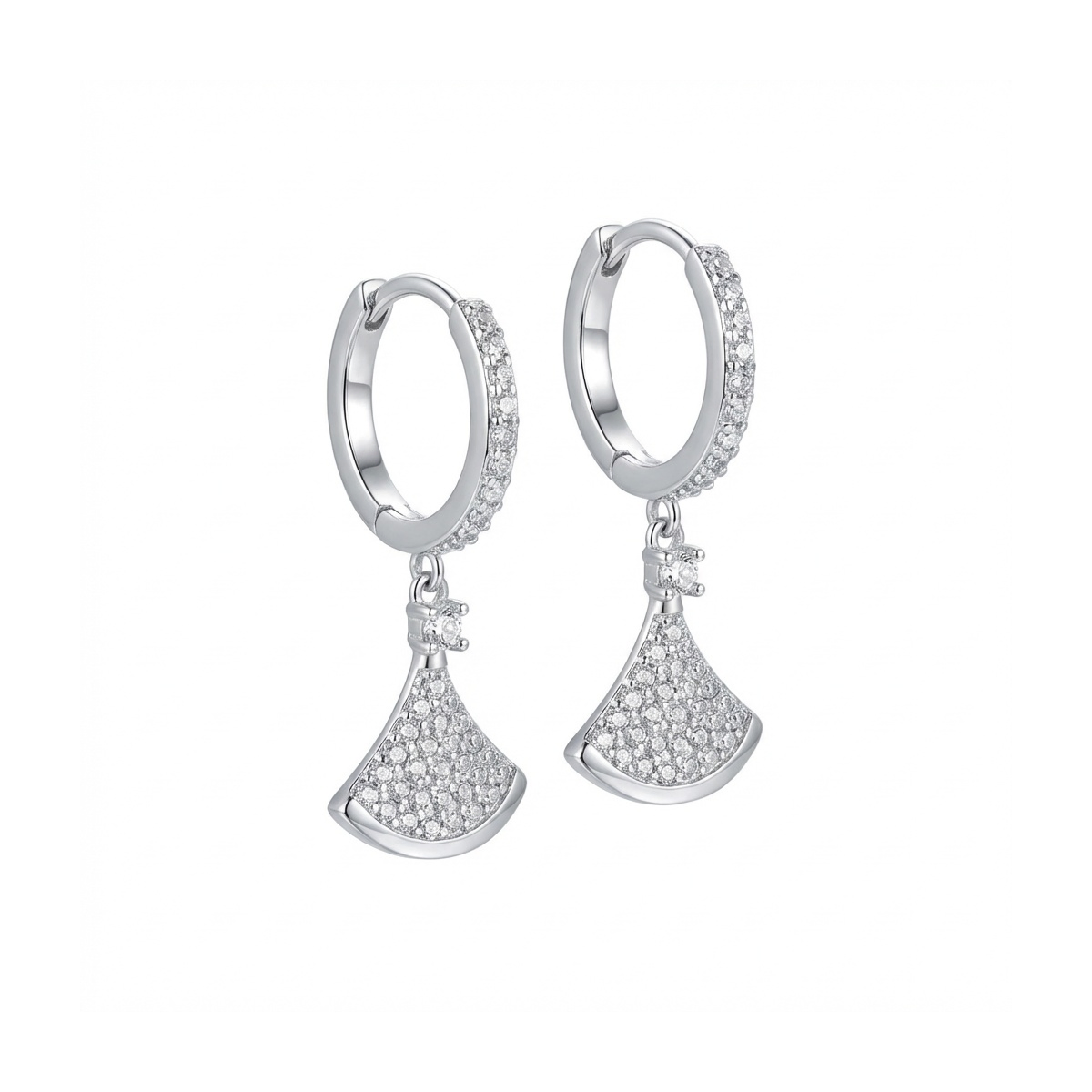 925 Sterling Silver Elegant Drop Earrings with Crystal Accents | Dublin Silver