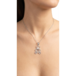 Dublin Silver 925 Sterling Silver Teddy Bear Pendant Necklace