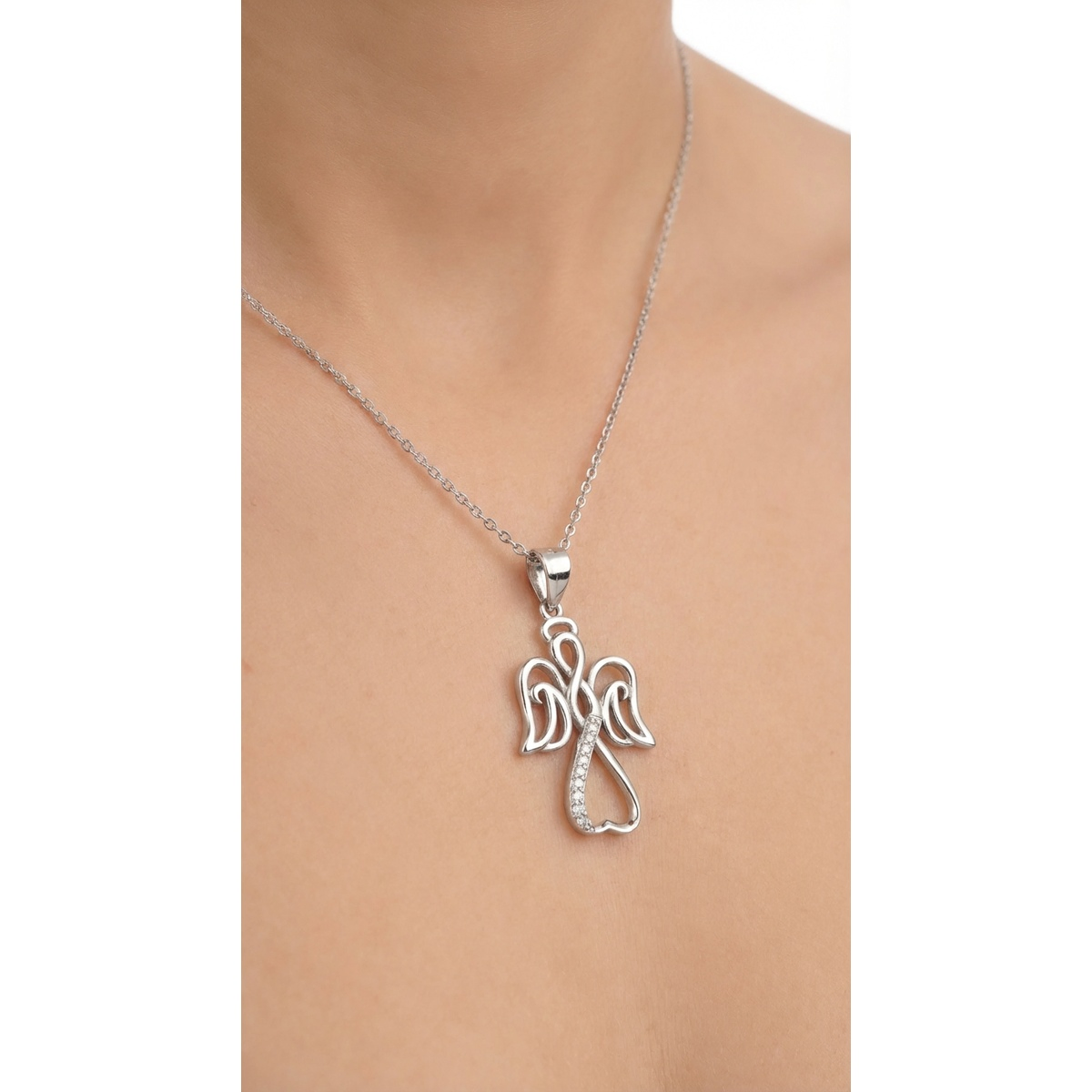 Dublin Silver 925 Sterling Silver Angel Heart Pendant
