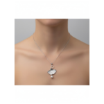 Sterling Silver Ginkgo Leaf Pendant Necklace with Pearl | Dublin Silver