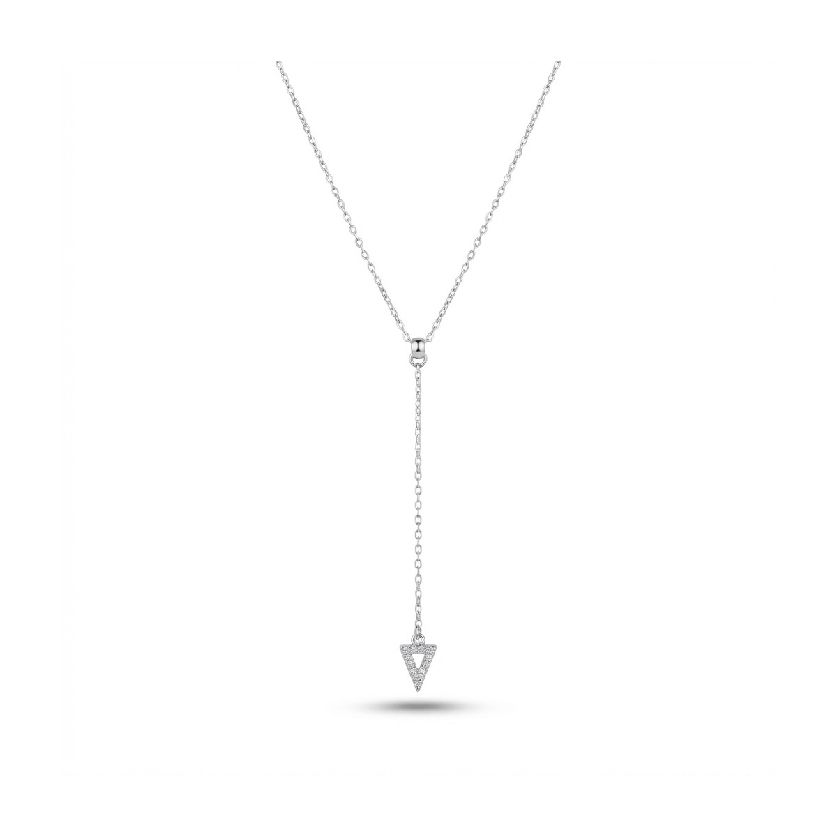 925 Sterling Silver Minimalist Triangle Pendant Necklace | Dublin Silver