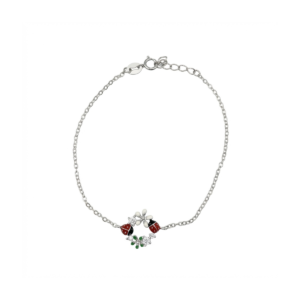 925 Sterling Silver Ladybird Charm Bracelet Lobster Clasp | Dublin Silver
