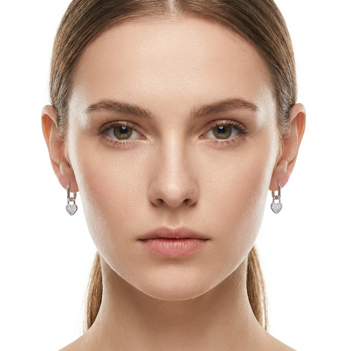 Elegant 925 Sterling Silver CZ Earrings – Exquisite Craftsmanship