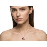 925 Sterling Silver Ladybird and Flower Pendant Necklace | Dublin Silver