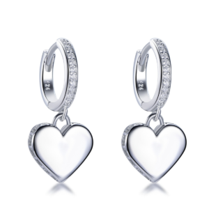 Elegant 925 sterling silver earrings with cubic zirconia stones