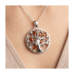 Dublin Silver 925 Sterling Silver Tree of Life Pendant with Gemstones