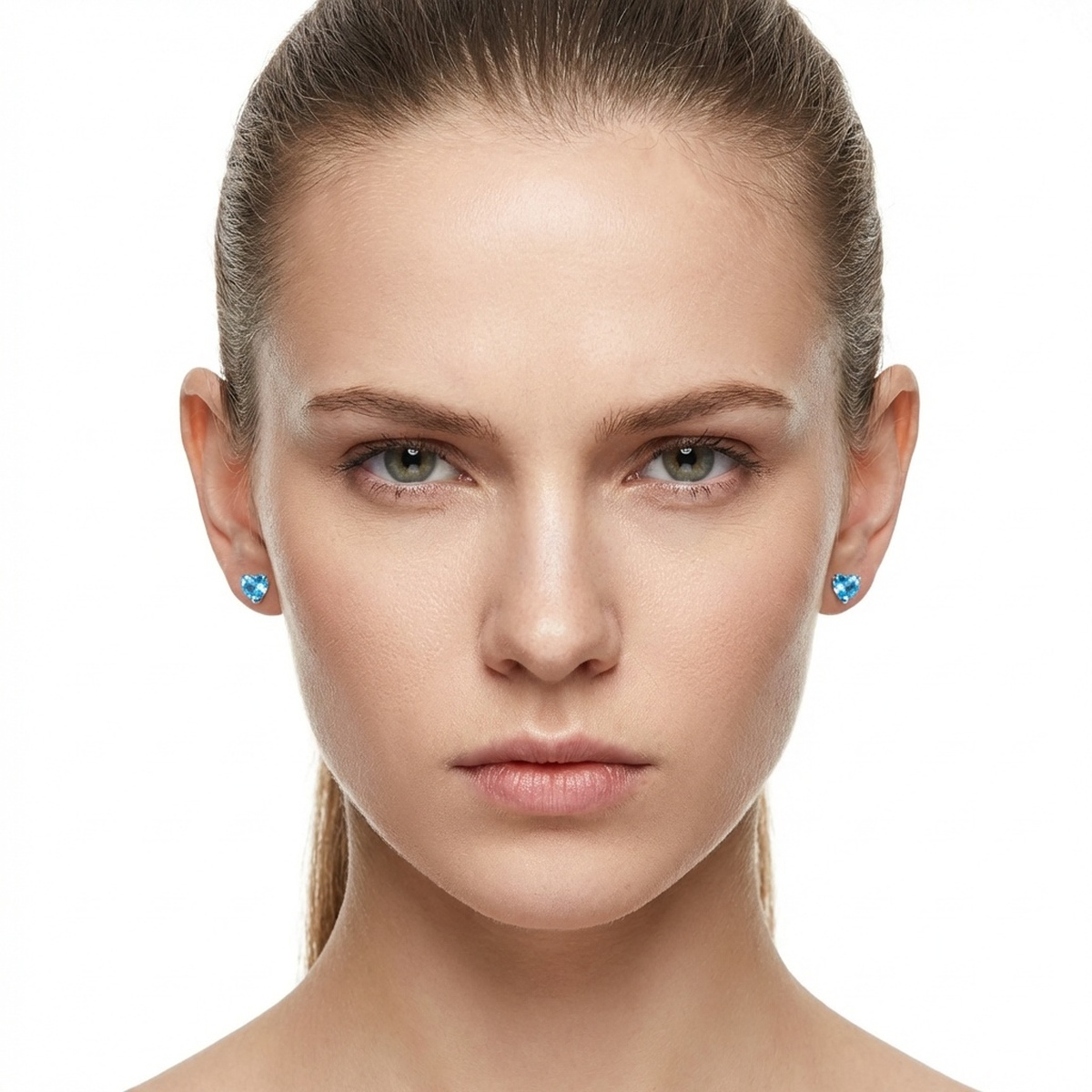 Elegant Aqua Blue CZ Earrings in Premium 925 Sterling Silver