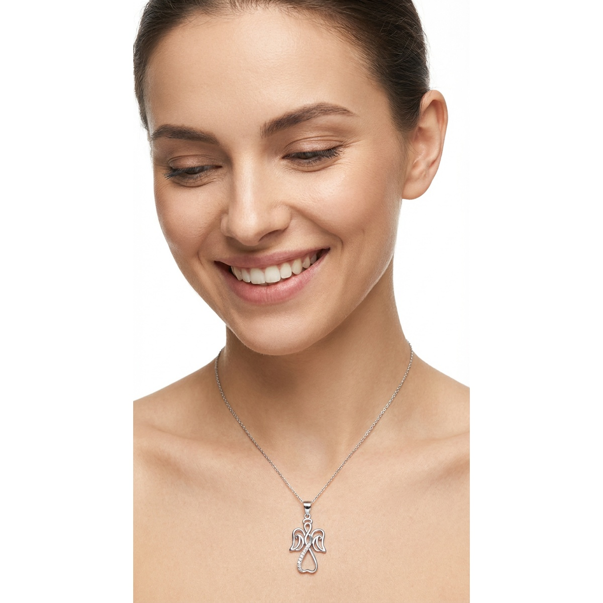 Dublin Silver 925 Sterling Silver Angel Heart Pendant