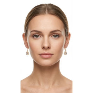 Elegant 925 Sterling Silver Drop Earrings with Teardrop Design