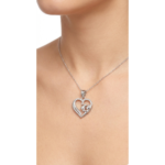 Dublin Silver 925 Sterling Silver Mother and Child Heart Pendant