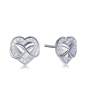 Elegant 925 sterling silver earrings with sparkling cubic zirconia