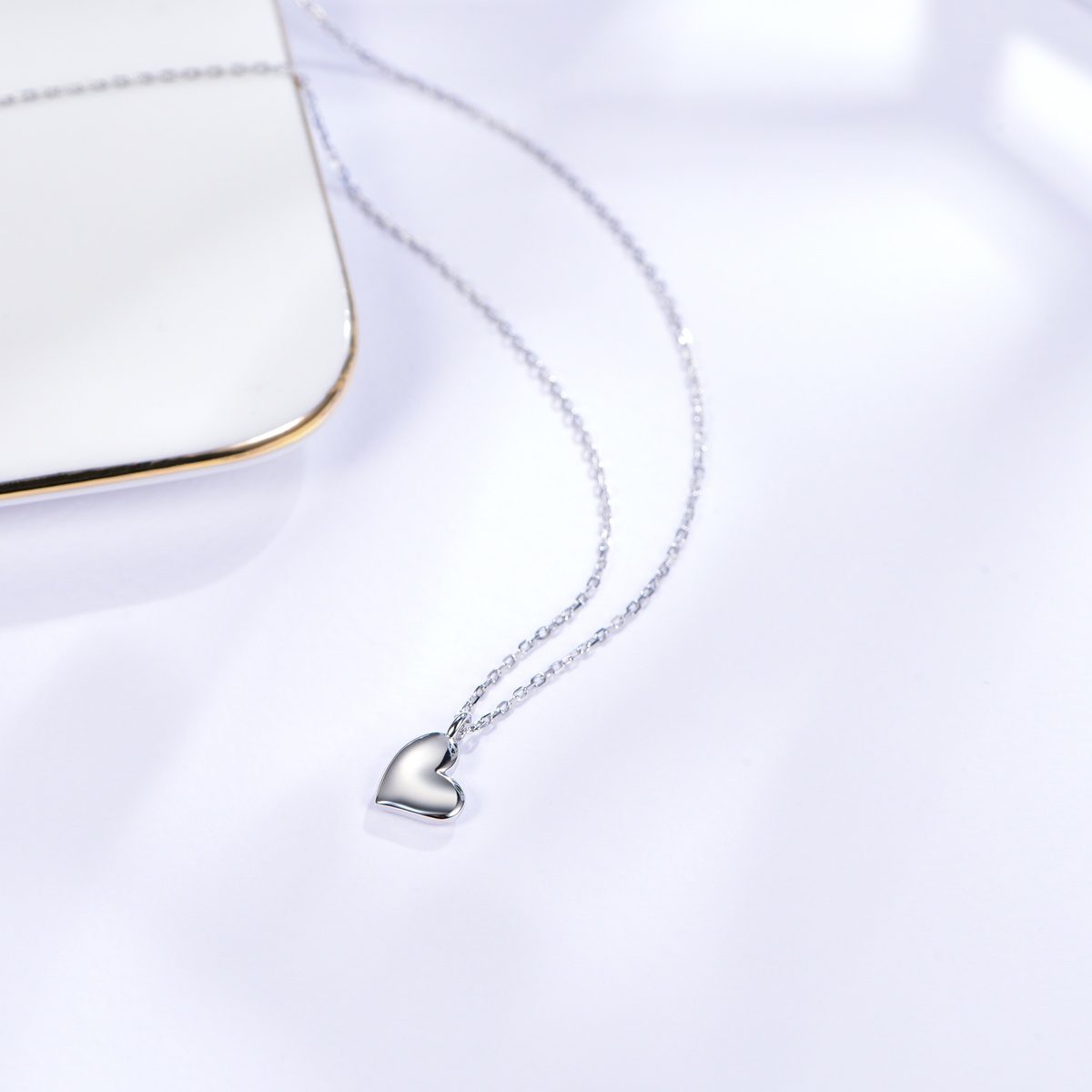 925 Sterling Silver Heart Pendant Necklace 18-inch Chain | Dublin Silver