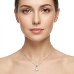 925 Sterling Silver Heart Shell Pendant Necklace | Dublin Silver