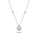 Elegant 925 sterling silver teardrop pendant necklace with 18-inch chain