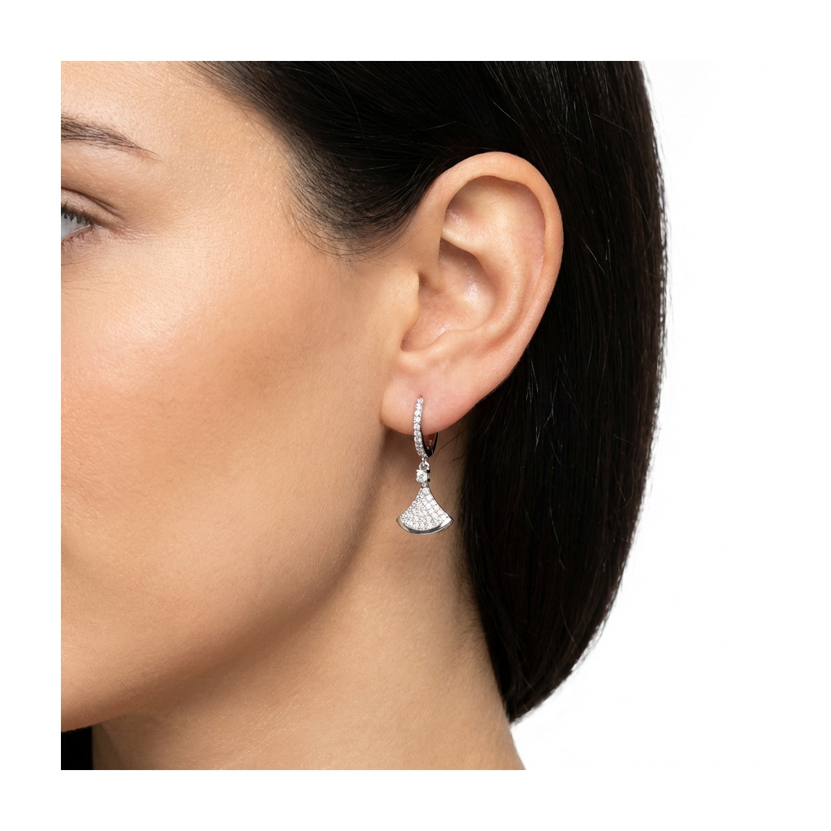 925 Sterling Silver Elegant Drop Earrings with Crystal Accents | Dublin Silver