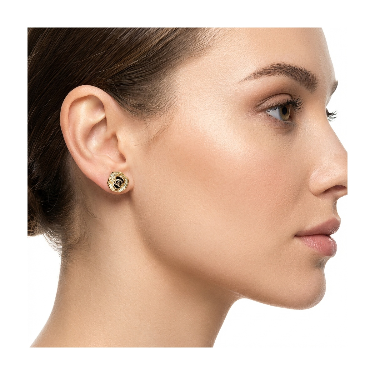 925 Sterling Silver Gold-Plated Rose Stud Earrings | Dublin Silver
