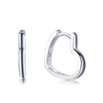 Elegant glossy 925 sterling silver earrings with radiant shine