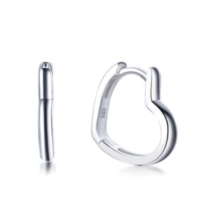 Elegant glossy 925 sterling silver earrings with radiant shine