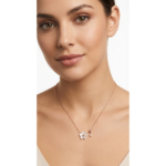 Dublin Silver 925 Sterling Silver Flower Pendant Necklace with Pearl Accent