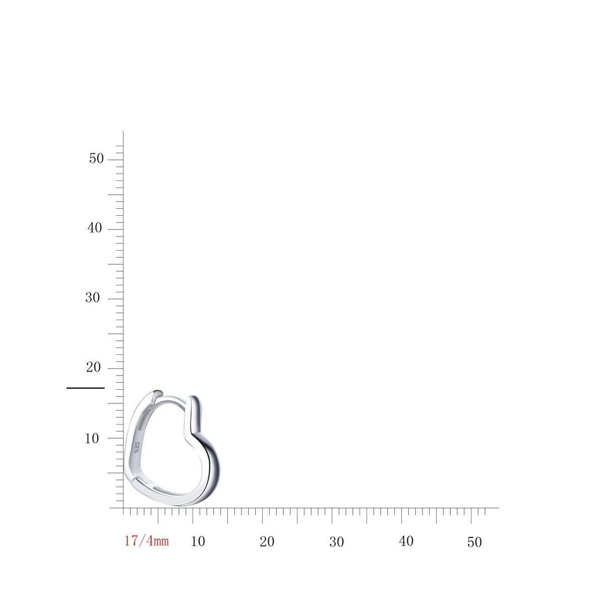 Elegant Glossy 925 Sterling Silver Earrings - Timeless Shine