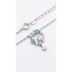 Dublin Silver 925 Sterling Silver Butterfly and Floral Pendant Necklace