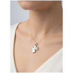 925 Sterling Silver Angel Pendant with Crystal Accents | Dublin Silver