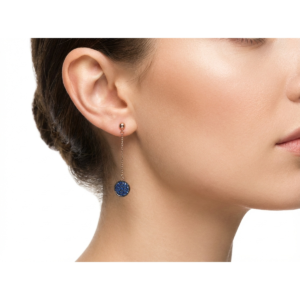 925 Sterling Silver Modern Dangle Earrings with Blue Stones | Dublin Silver