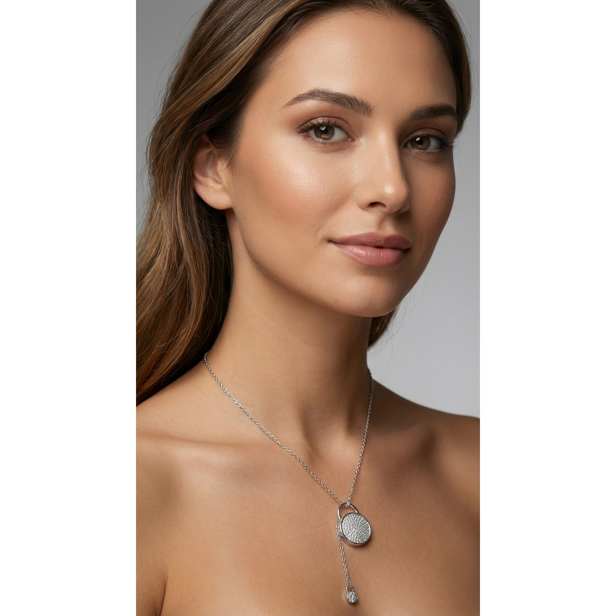 925 Sterling Silver Minimalist Pendant Necklace Adjustable Chain | Dublin Silver