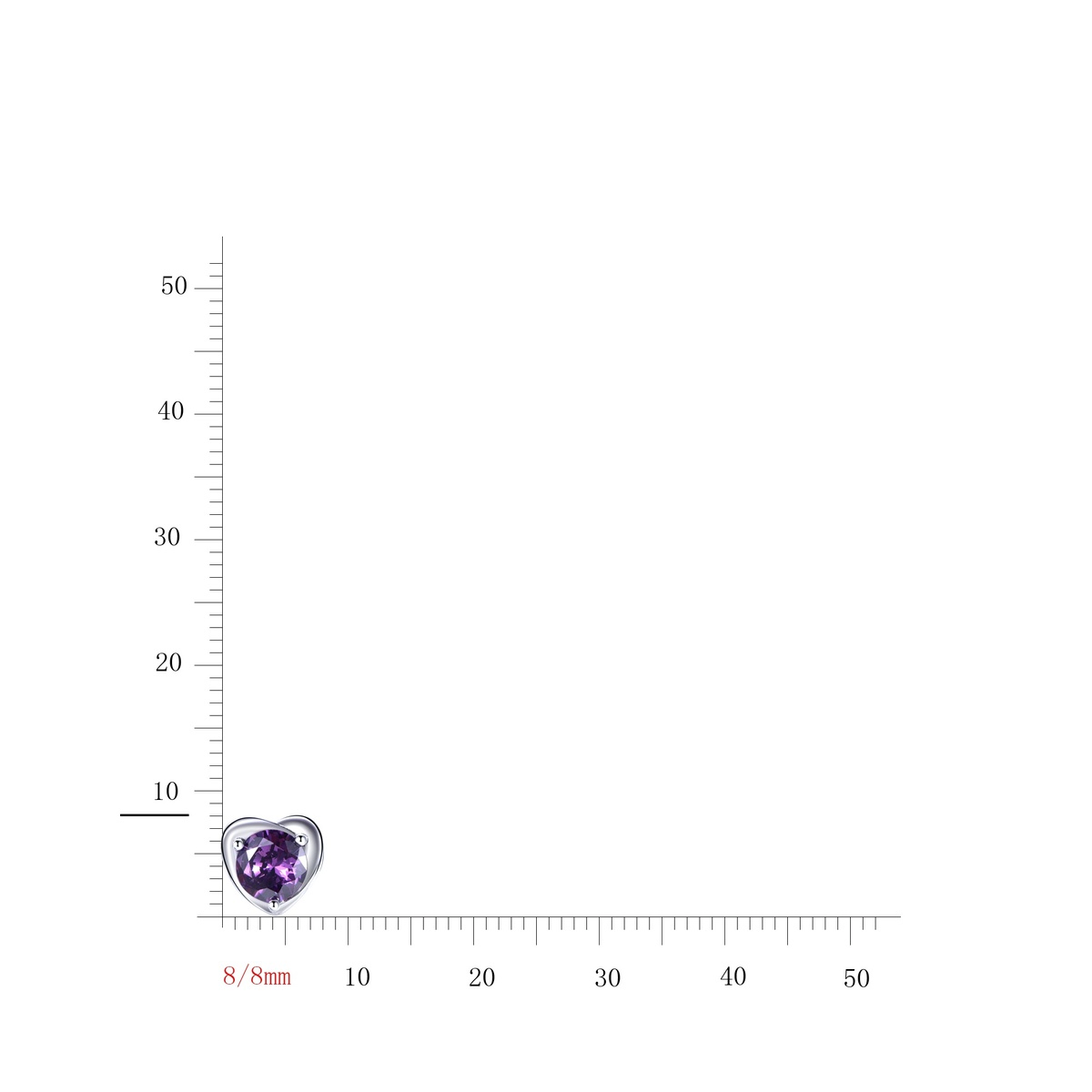 Elegant 925 Sterling Silver Dark Purple CZ Earrings