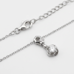925 Sterling Silver Elegant Pendant Necklace with Crystal | Dublin Silver