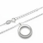 925 Sterling Silver Circle Pendant Necklace | Elegant Dublin Silver