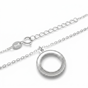 925 Sterling Silver Circle Pendant Necklace | Elegant Dublin Silver