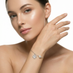 Dublin Silver 925 Sterling Silver Clover and Pearl Bracelet Lobster Clasp