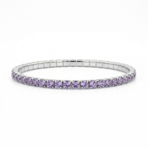 Elegant 925 Sterling Silver Purple Tennis Bracelet for Every Occasion
