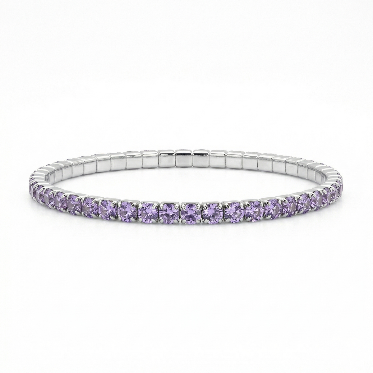 Elegant 925 Sterling Silver Purple Tennis Bracelet for Every Occasion