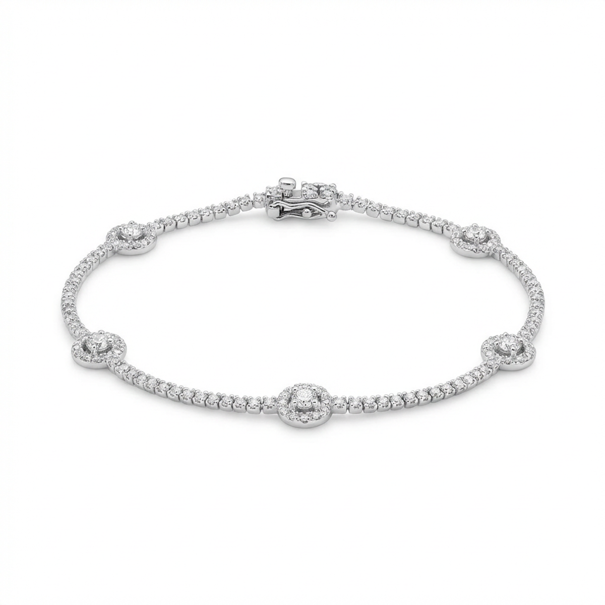 925 Sterling Silver Crystal Tennis Bracelet Elegant | Dublin Silver