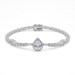 Pear Cut Silver Bracelet - 925 Sterling Silver - Dublin Silver