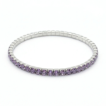 Elegant 925 sterling silver purple tennis bracelet showcasing premium craftsmanship