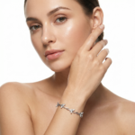 Dublin Silver 925 Sterling Silver Leaf Design Bracelet Lobster Clasp