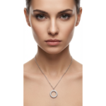 925 Sterling Silver Circle Pendant Necklace | Elegant Dublin Silver